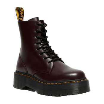 Burgundy platform boots
