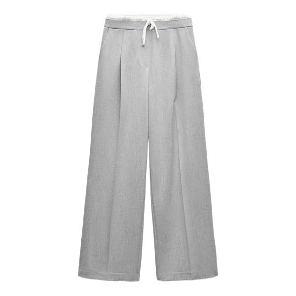 Grå wide-leg bukser
