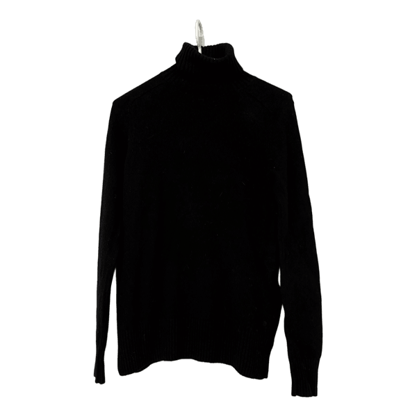 Wool and cashmere turtleneck knit sweater