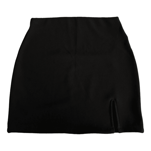 Black mini skirt