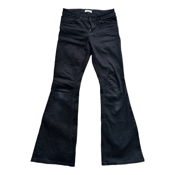 Black flared jeans
