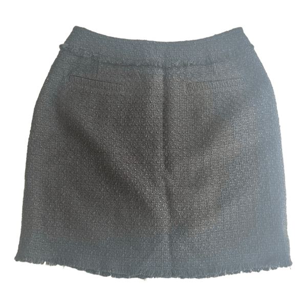Black tweed mini skirt
