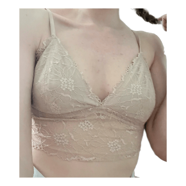 Beige pitsinen bralette