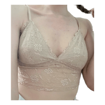 Beige pitsinen bralette