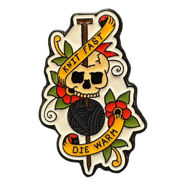 Alternative style knit fast fie warm pin badge