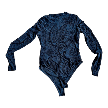 Black patterned bodysuit