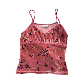 Velvet floral cami top