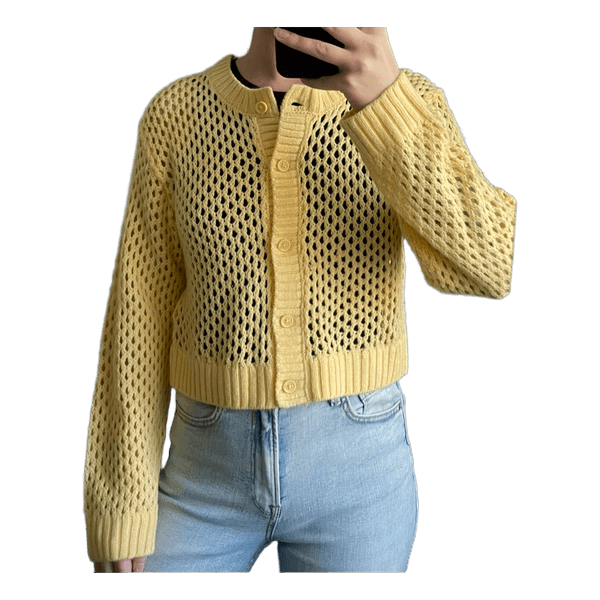 Yellow knit cardigan