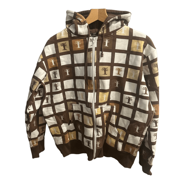 Brown tree pattern hoodie