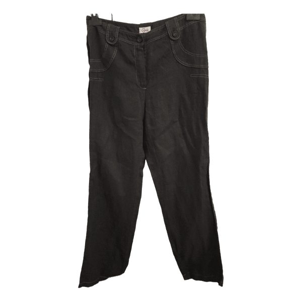 Black linen trousers