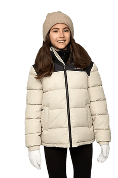 Beige Black Snow Jacket