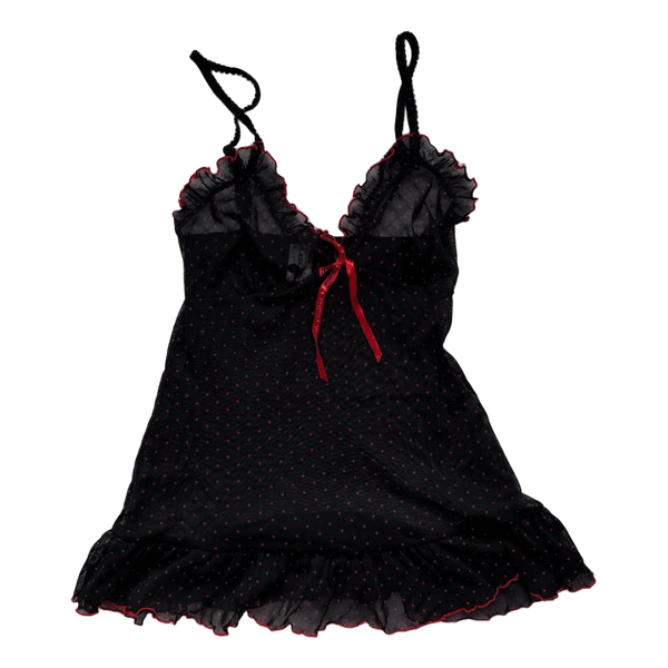 Vintage Black Sheer Babydoll Lingerie Top