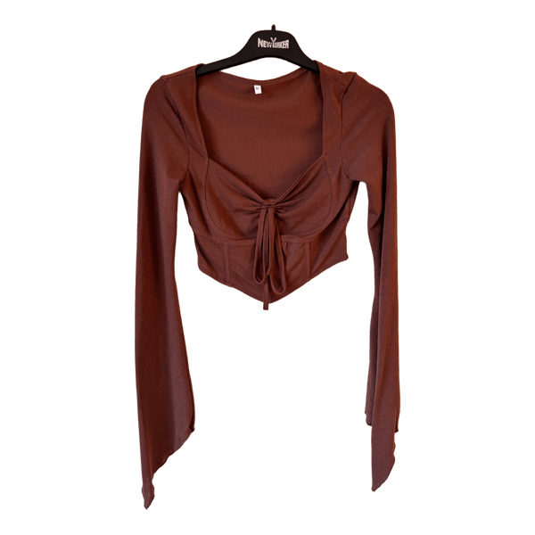 Brown long sleeved top