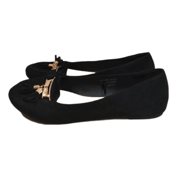 🖤 Elegant black ballerina-style shoes with tassels | Size 40