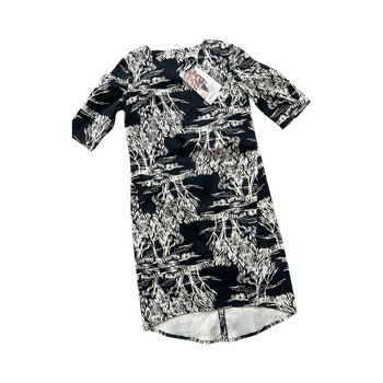 Musta-valkoinen kuviomekko S