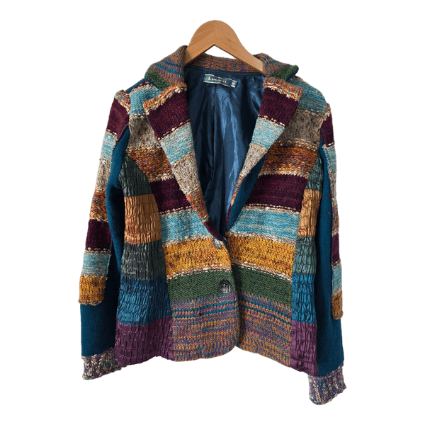 Wielobarwny żakiet patchwork Lulu H