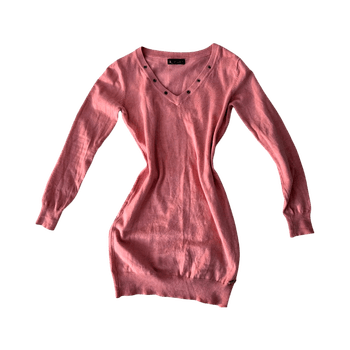 Grommet sweater dress