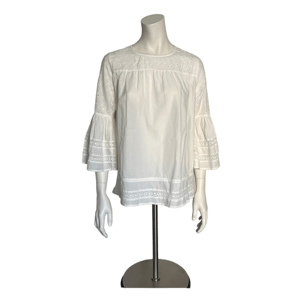 Amisu white embroidered blouse