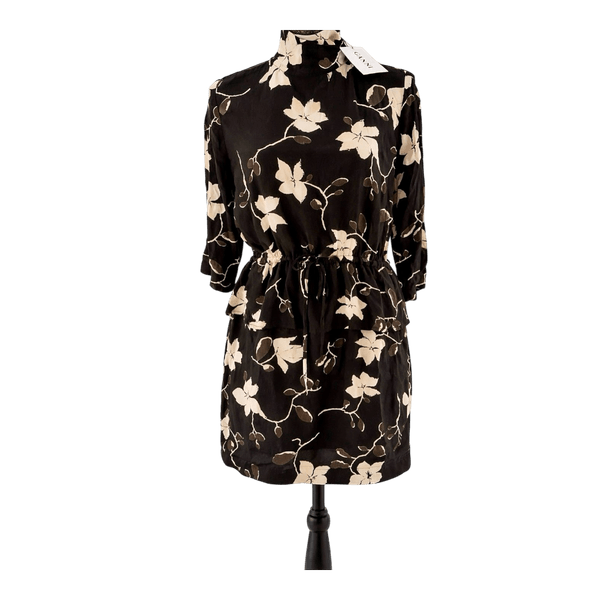 New with tag Ganni Rosemont floral dress black wild rose print size S