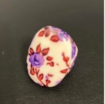 Floral ceramic ring