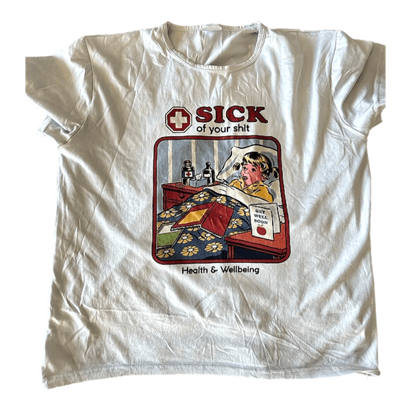 White slogan t-shirt