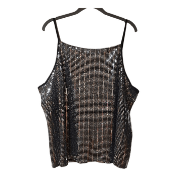 Silver sequin camisole top