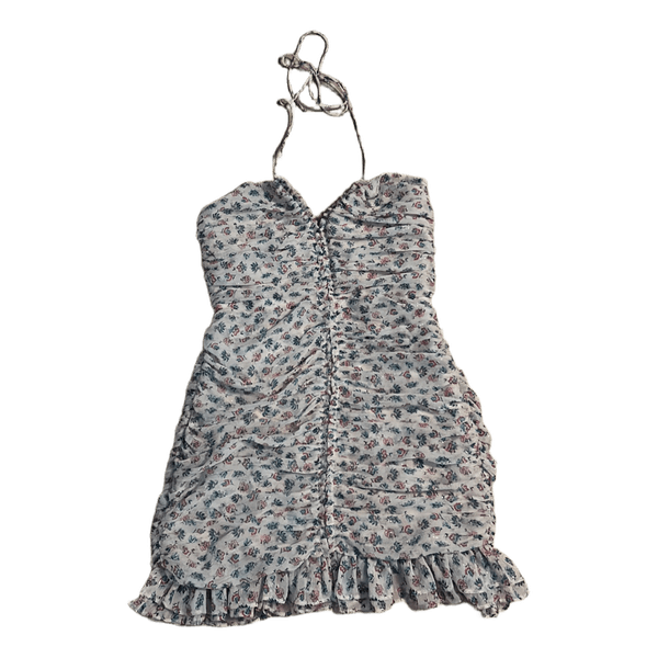 Blomstret halterneck kjole