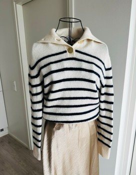 Striped alpaca blend sweater