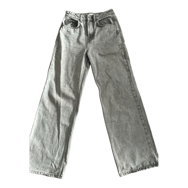 Grey wide leg jeans
