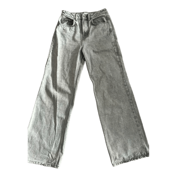 Grey wide leg jeans