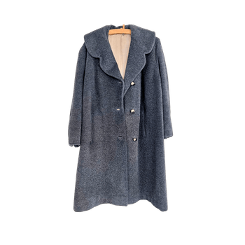 Harmaa villakangastakki M