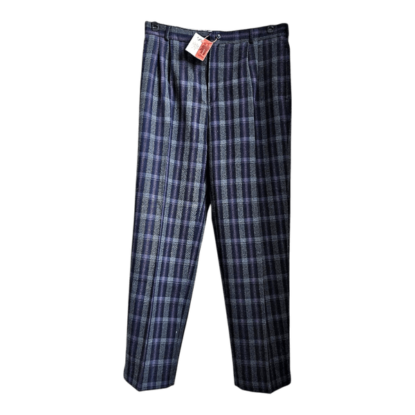Vintage Baltika plaid wool blend trousers M/L 90s retro old money classic style