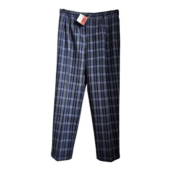 Vintage Baltika plaid wool blend trousers M/L 90s retro old money classic style
