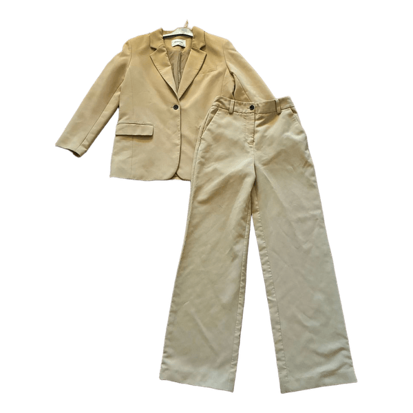 Beige Modström bukser og blazer