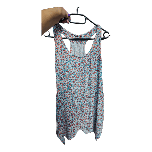Floral racerback tank top