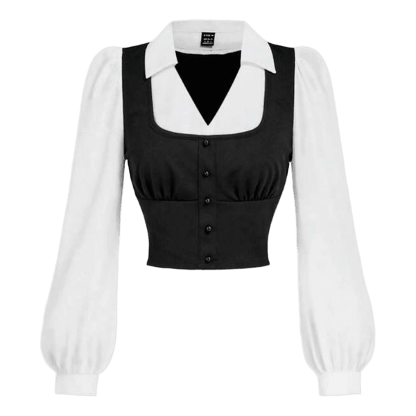 Black and white crop top