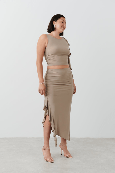 Ruched Frill Skirt