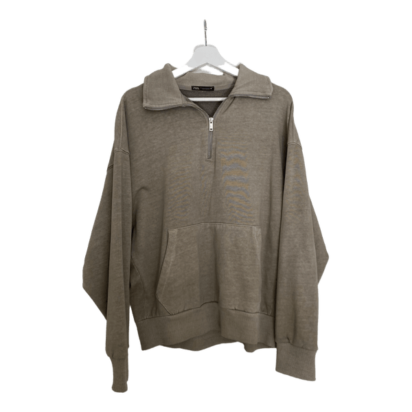 Beige zip sweatshirt