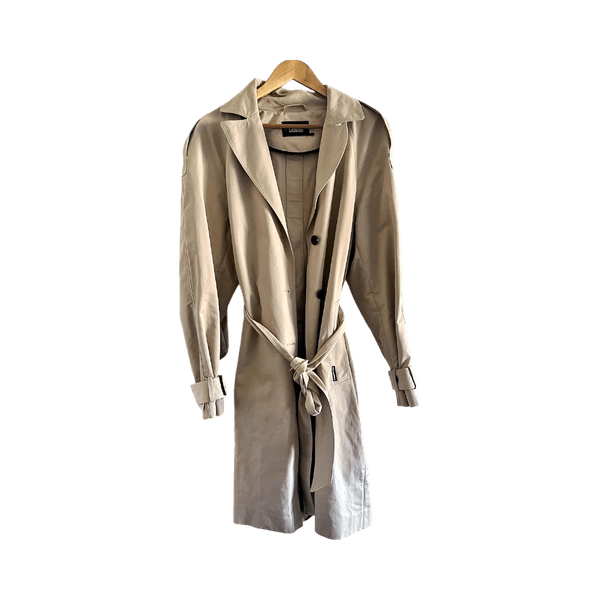 Beige pitkä trenssitakki
