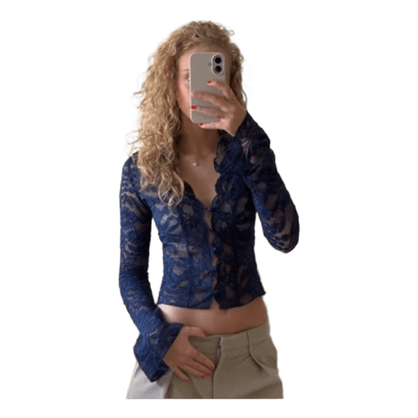 Blue lace top (Venderby)