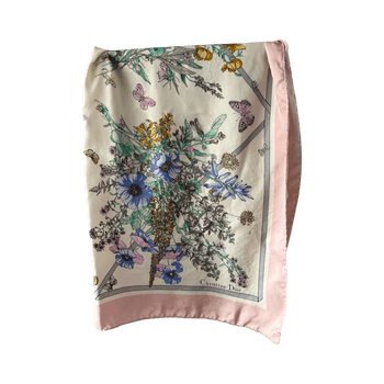 Dior Silkkihuivi kukkakuosilla