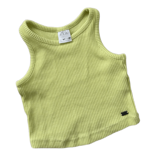 Green ribbed tank top