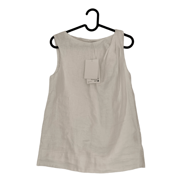 COS White linen sleeveless top