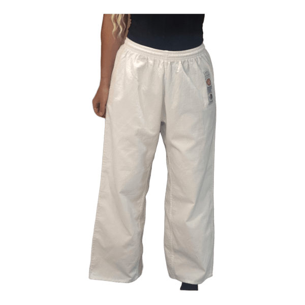 White martial arts trousers