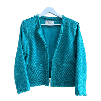 Turquoise textured blazer
