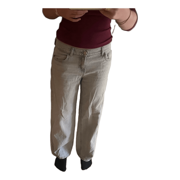 ONLY lysegrå wide leg jeans