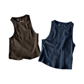 Ribbed tank tops, 2 pcs