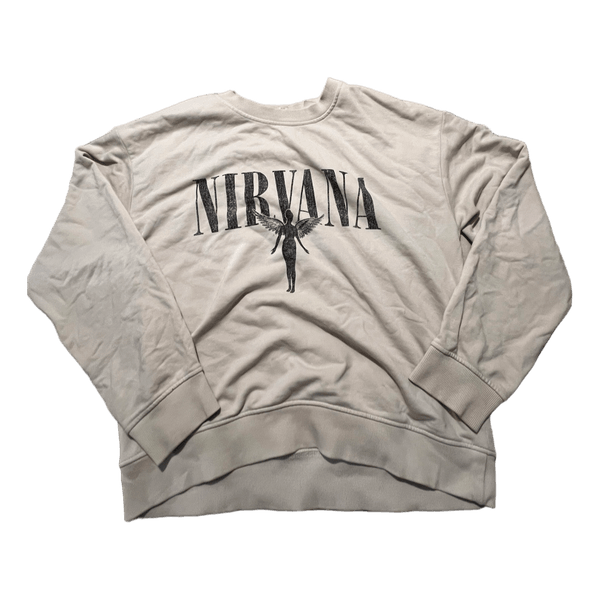 Beige Nirvana graphic sweatshirt