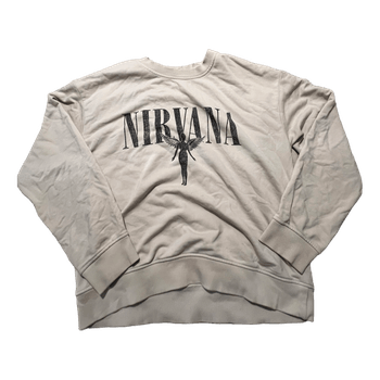 Beige Nirvana graphic sweatshirt