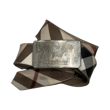 Burberry checked leather belt